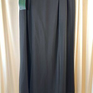 NWT Women's harvé benard by Benard Holtzman Long Black Lined Maxi-Skirt Size 8